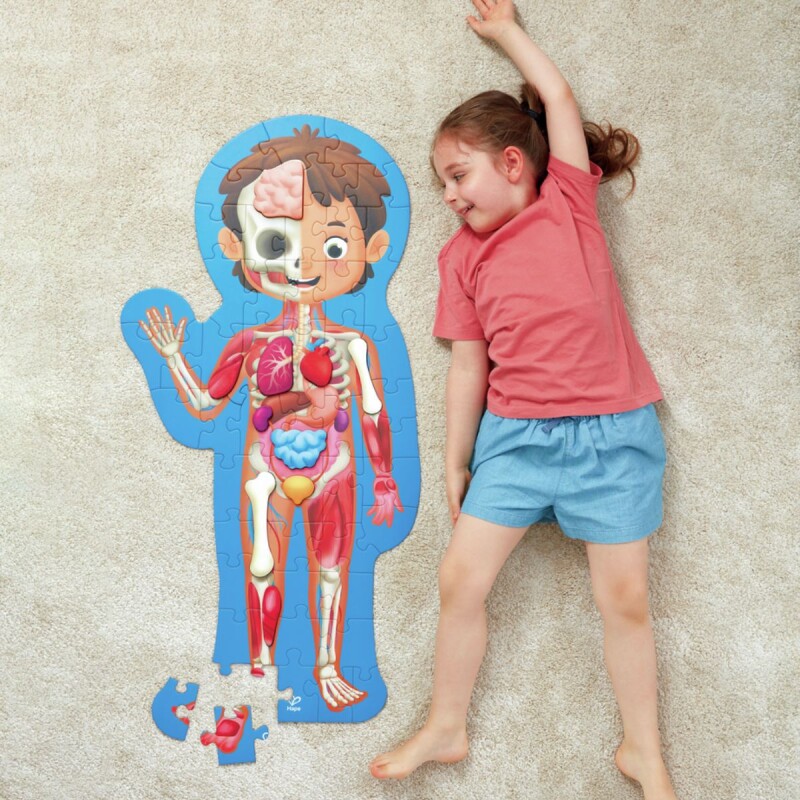 Puzzle Rompecabezas de piso Cuerpo humano 1 metro Puzzle Rompecabezas de piso Cuerpo humano 1 metro
