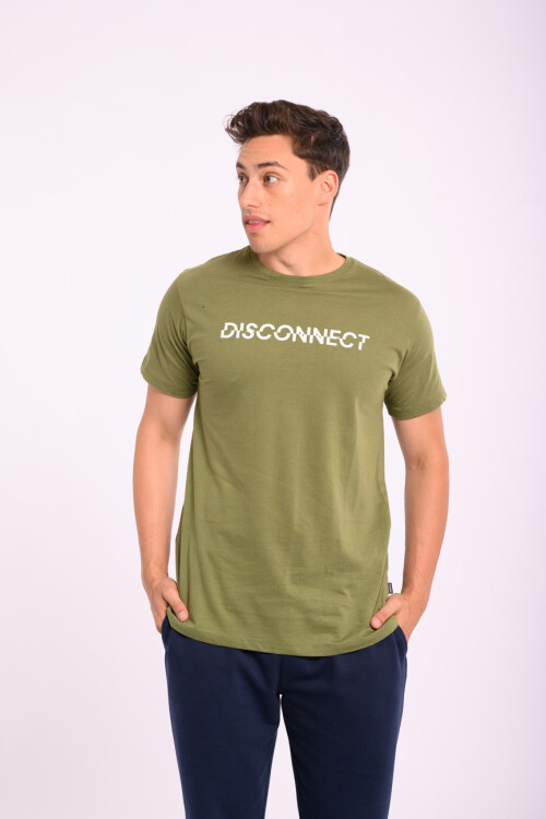 Remera manga corta - Estampada Verde