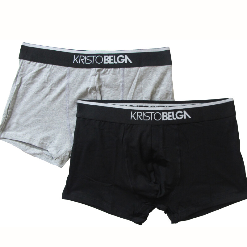 Boxer de Hombre KristoBelga BOXER Pack X 2 Negro - Gris