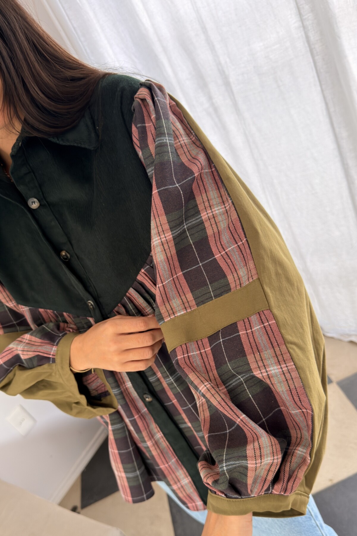 Prince Corduroy Shirt Verde Inglés / Rosa