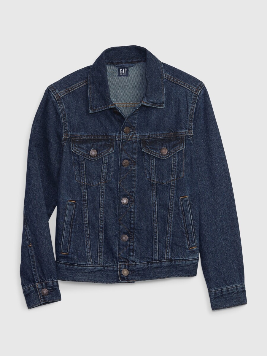 V-JKT DNM BAS - MEDIUM WASH 