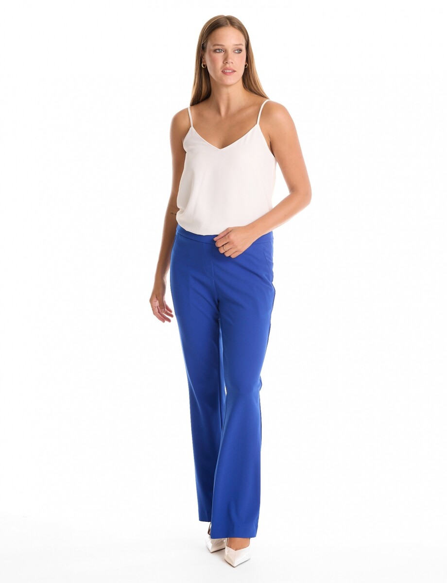 Pantalon Crepe Recto - Royal 