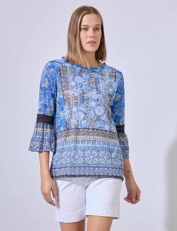 Blusa Print MULTI/AZUL