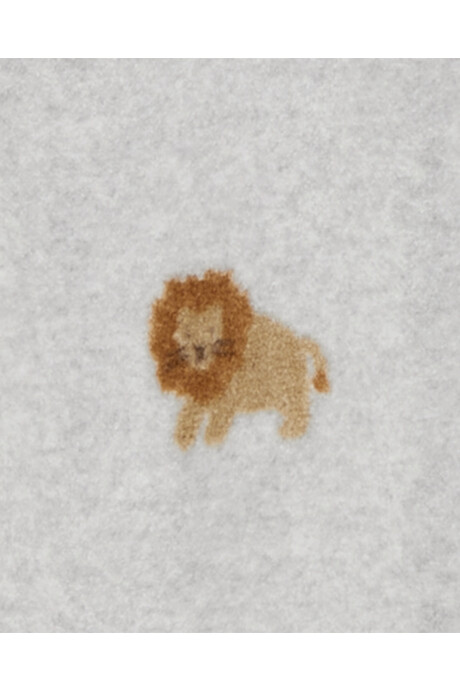 Pijama una pieza de micropolar, con pie, diseño leones Sin color