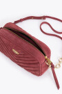 BANDOLERA LIPSTICK SUEDE Bordo