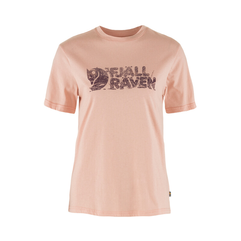 Polo Fjallraven Lush Logo Mujer Chalk Rose