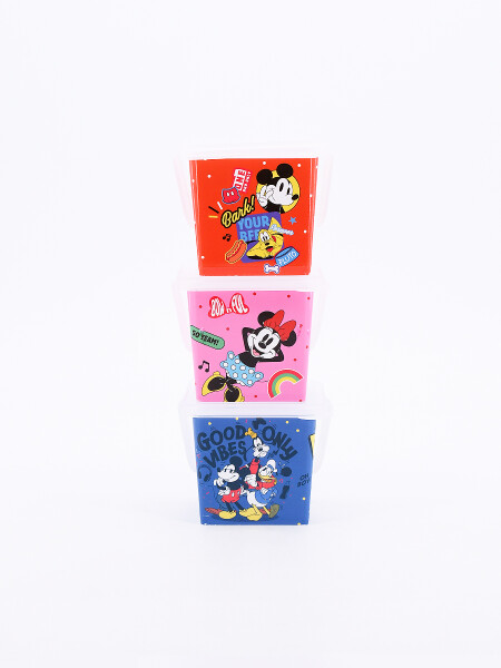 CONTENEDORES x 3 MICKEY Y AMIGOS MULTICOLOR