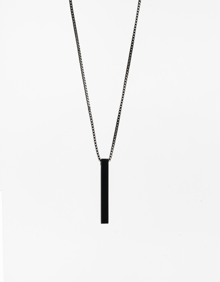 Collares Cortos Metal Collar De Acero Men's Collection - Negro