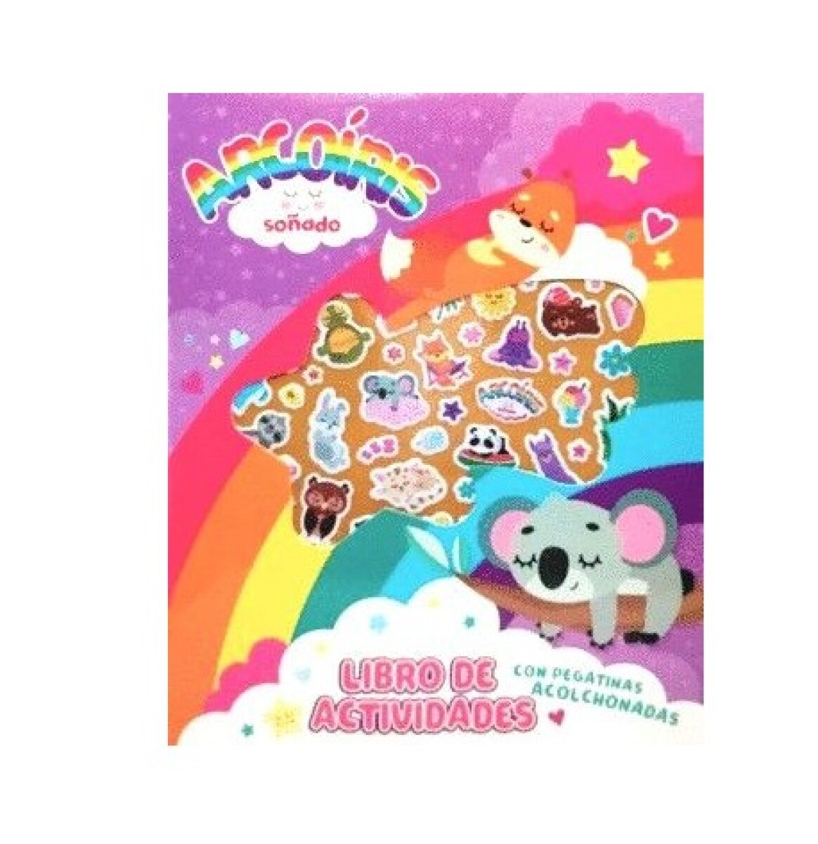 ARCOIRIS SOÑADO ACTIVIDADES CON PEGATINAS ACOLCHON 
