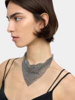 Collar Babero De Cristales negro