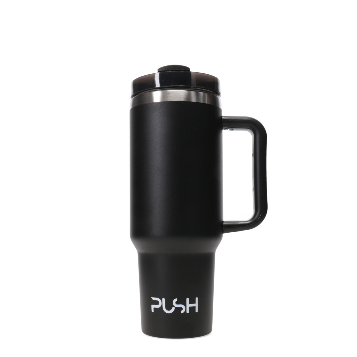 Botella Push Con Asa - Negro 