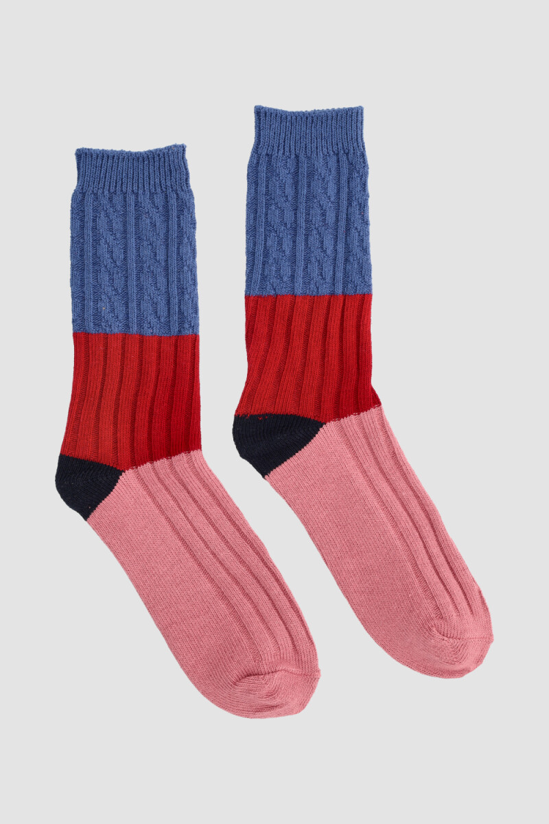 Medias en 3 franjas de color Variante 12