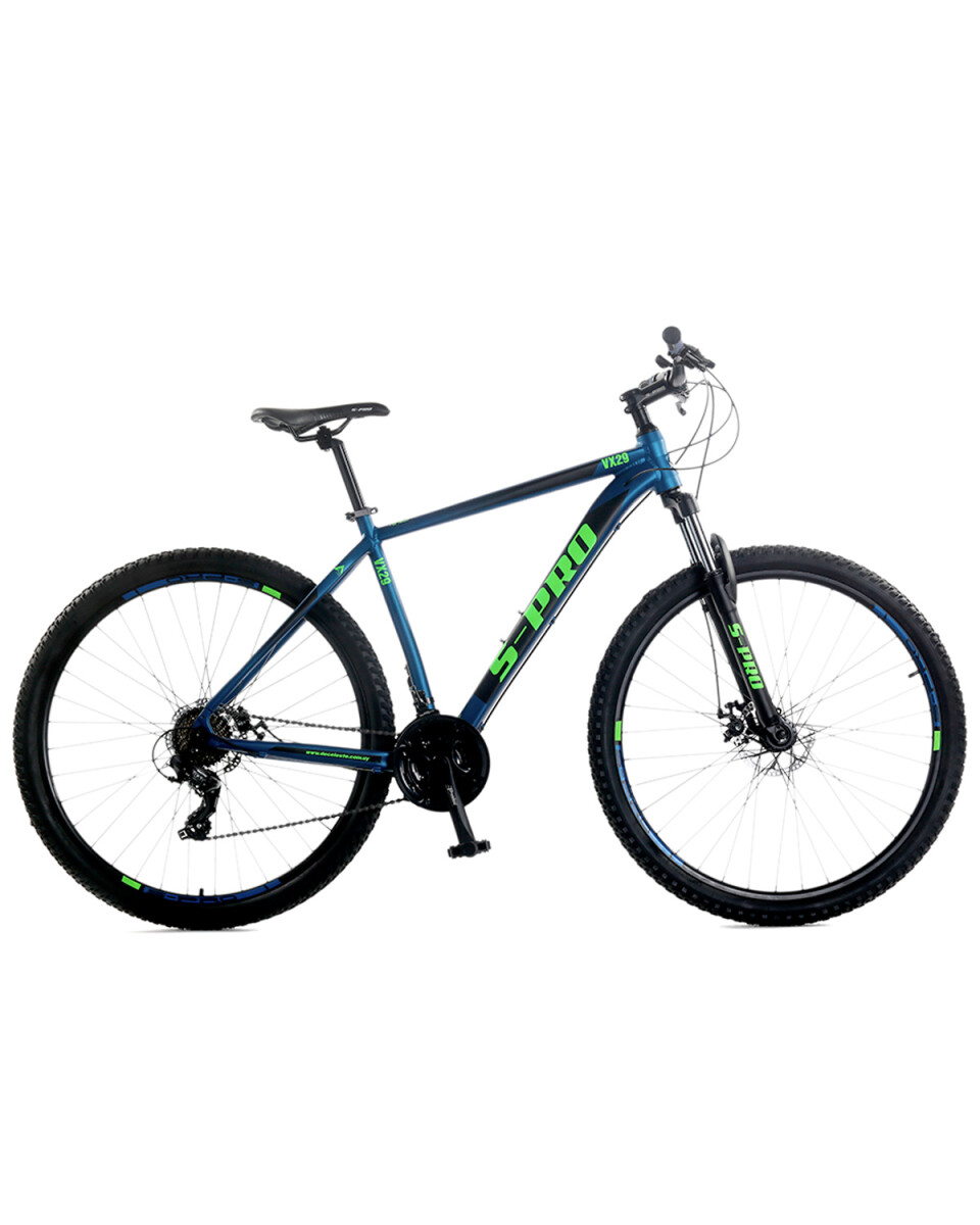 Bicicleta montaña S-PRO VX rodado 29 shimano 21 cambios y frenos de disco - Azul 