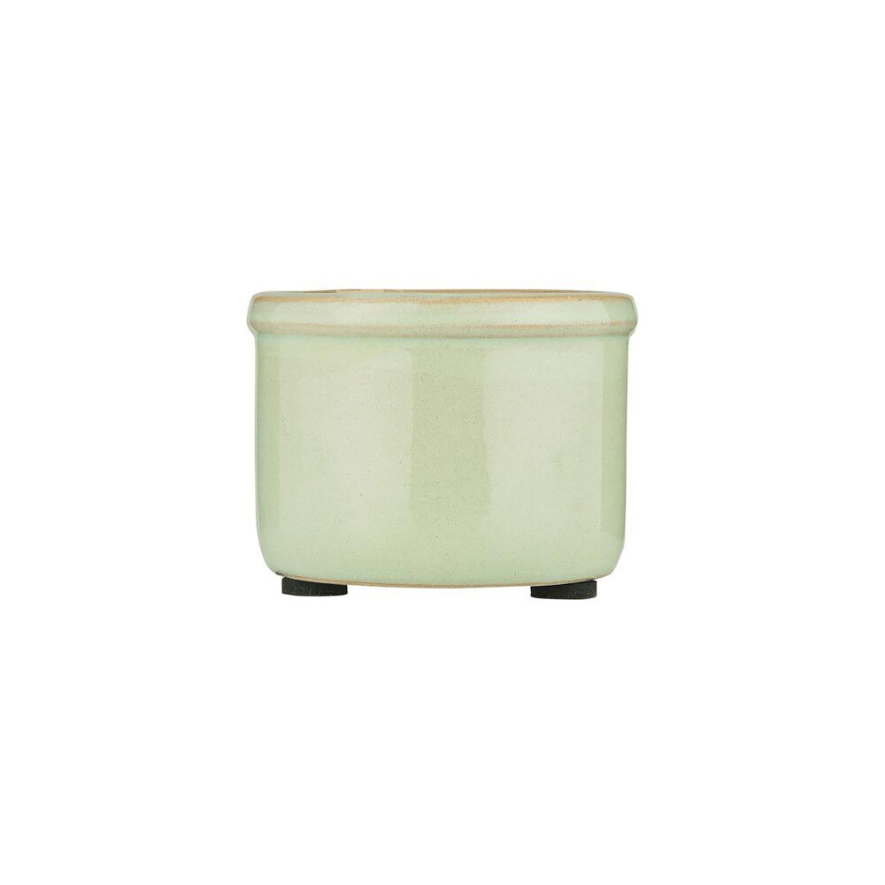 MINI MACETA CERAMICA VERDE HILDA