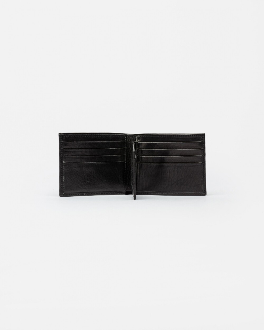 Billetera de hombre Bernard en cuero vegetal liso Negro