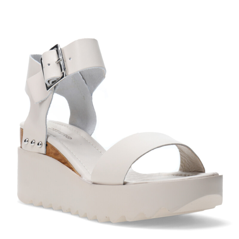 Sandalias de Mujer Bottero c/hebilla Blanco Hueso