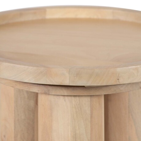 MESA AUXILIAR MDF-Y-MADERA NATURAL-BEIGE CYLINDER NATURAL