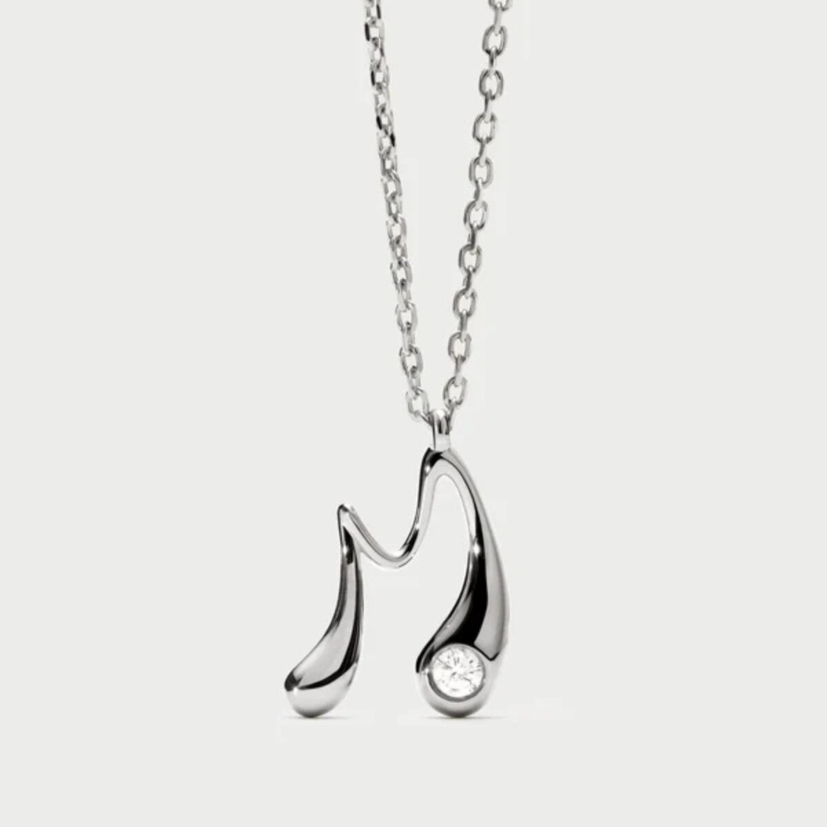 Colgante Pdpaola M Initial Silver 