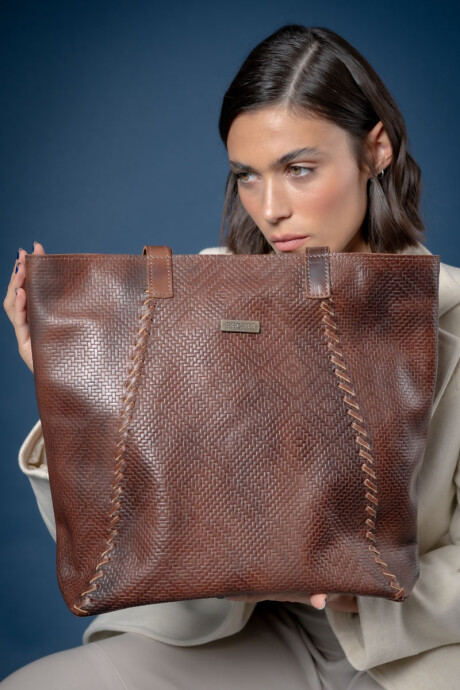 Bolso Sur Chocolate esterillado