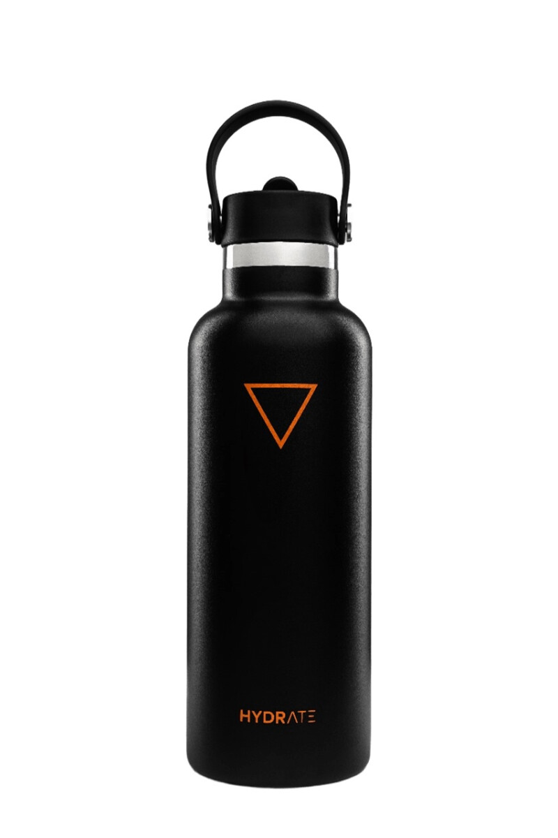 TERMO HYDRATE 620ML NEGRO Y NARANJA