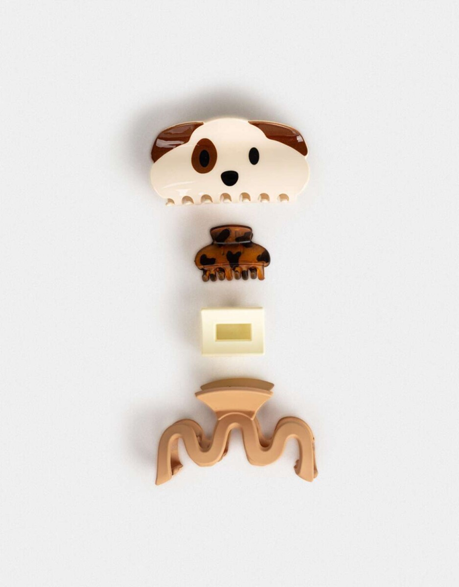 Set De Broches - Combinacion Tricolor 