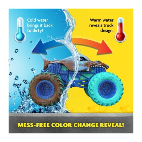 Vehiculo Monster Jam 58810 Cambio de Color 1:64 MEGALODON
