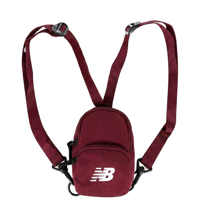 Cartera New Balance Bandolera Micro Shoulder Bordó - Blanco