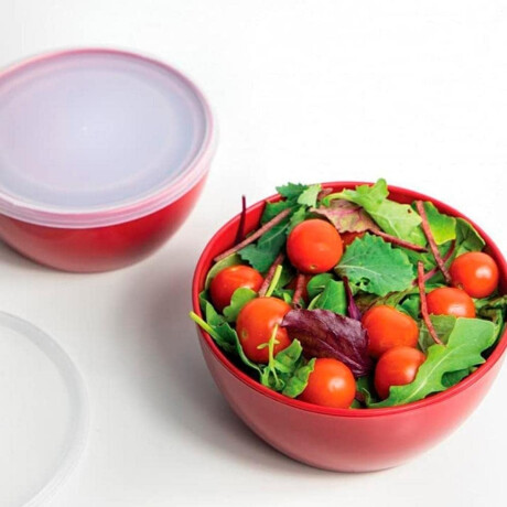 Bowls con Tapa Set 4 Unidades Rojo KitchenAid Bowls con Tapa Set 4 Unidades Rojo KitchenAid