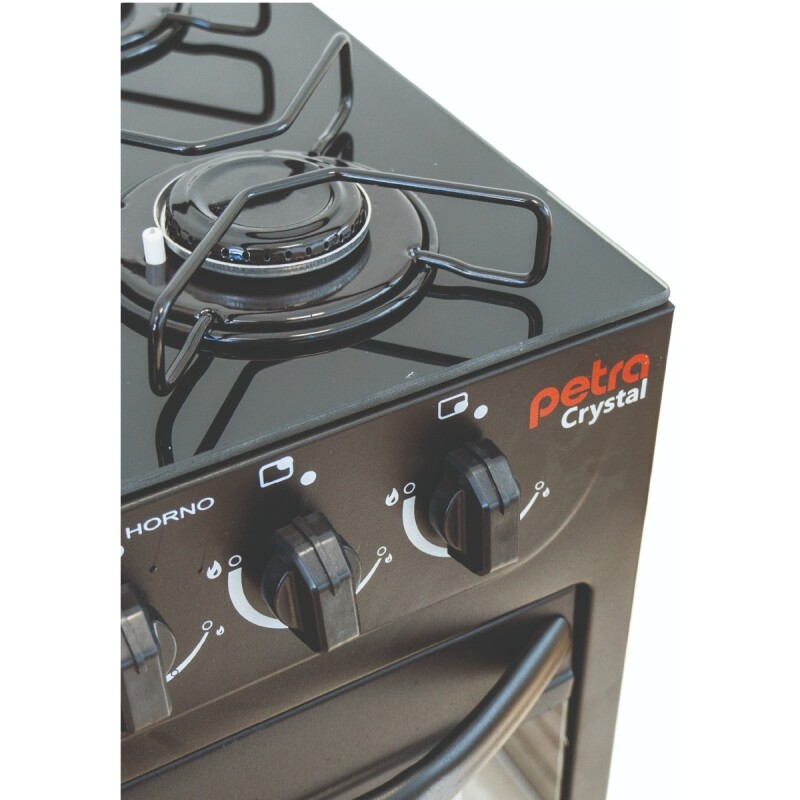 Cocina Petra Crystal 4h Negra A Super Gas Mesada De Vidrio Cocina Petra Crystal 4h Negra A Super Gas Mesada De Vidrio