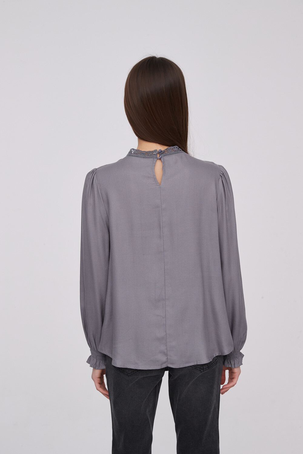 Blusa Anjelika Gris Topo