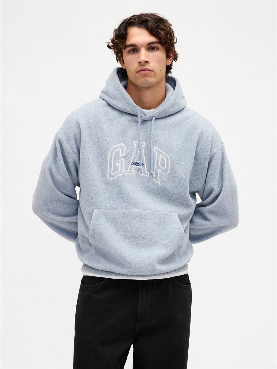Canguro Logo Gap Polar Hombre - Bc15 Lt Grey Heather 