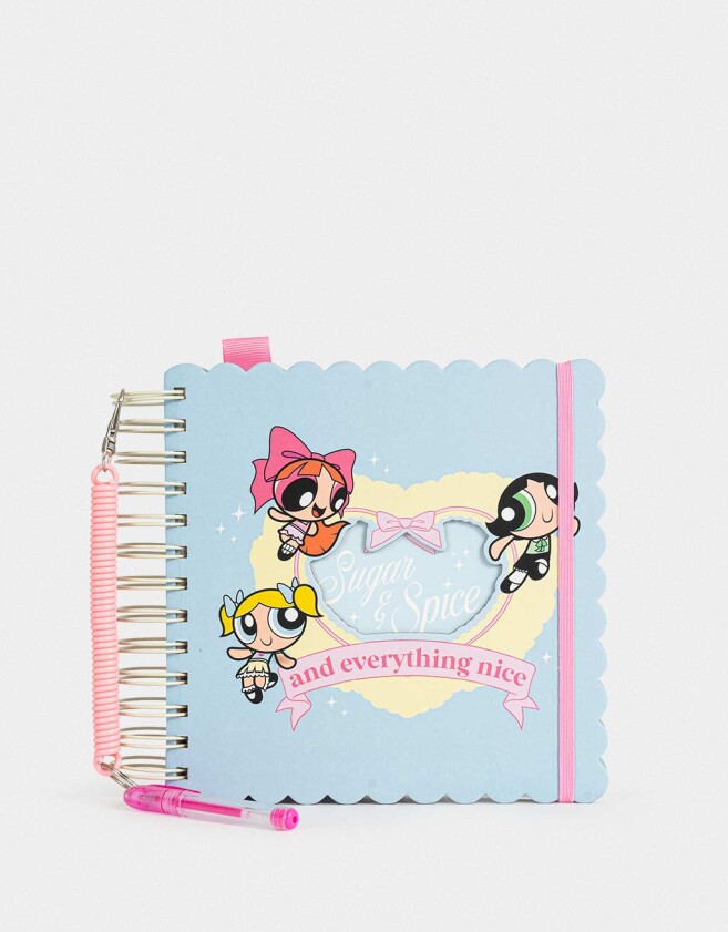Librería Sets Con Lapicera Cuaderno Chicas Superpoderosas - Azul Celeste