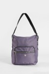 Hobo mochila con bolsillo violeta