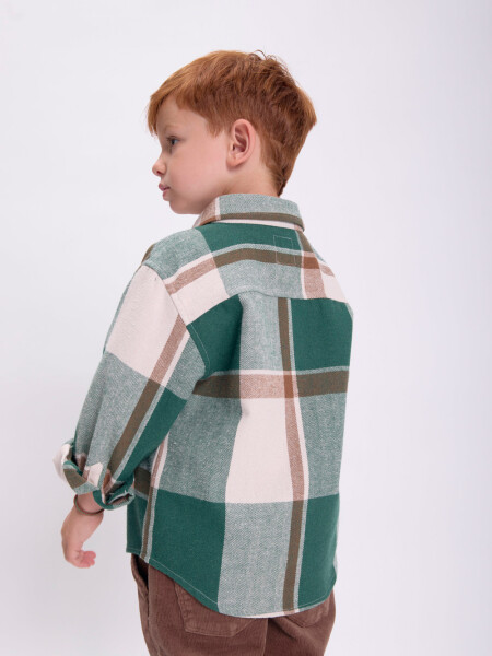 Sobrecamisa cuadros Verde