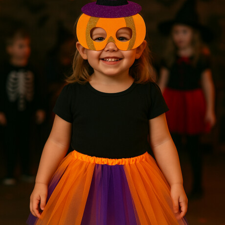 Disfraz brujita calabaza Multicolor
