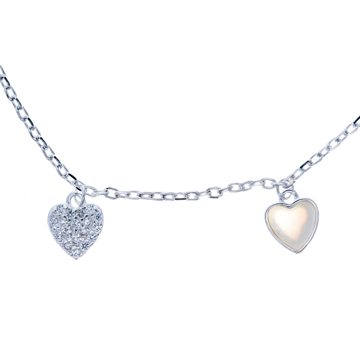Pulsera de plata 925, CORAZONES. 