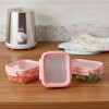 Set Tuppers X3 Herméticos BUBA rosa