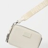 Bandolera New Penny en efecto cuero zaffiano Blanco