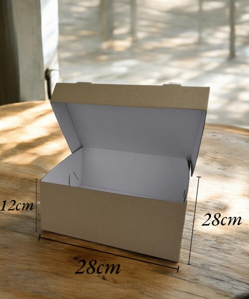 Caja micro 28x28x12. REVERSIBLE BLANCO - MADERA