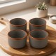 Set x4 Ramequin cerámica 9x5,5 cm GRIS