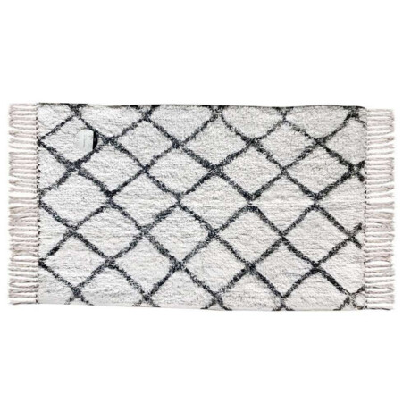Alfombra 50X80Cm Ondas Blanco Y Negro Alfombra 50X80Cm Ondas Blanco Y Negro