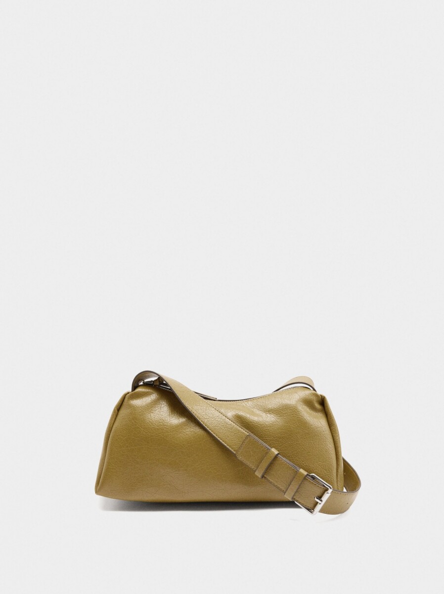 Bolso Bandolera Efecto Craquelado - verde 