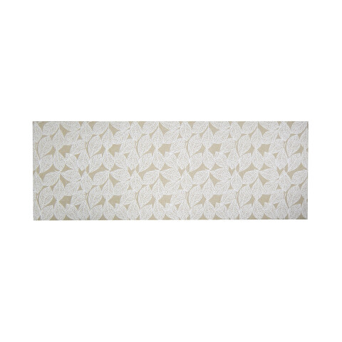 Sendero Lino Estampado Home Class 35 x 100 cm HOJAS BLANCO