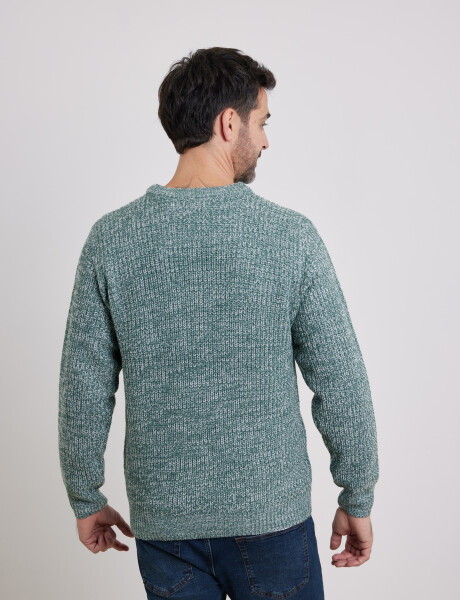 Sweater Punto Harry Verde/blanco