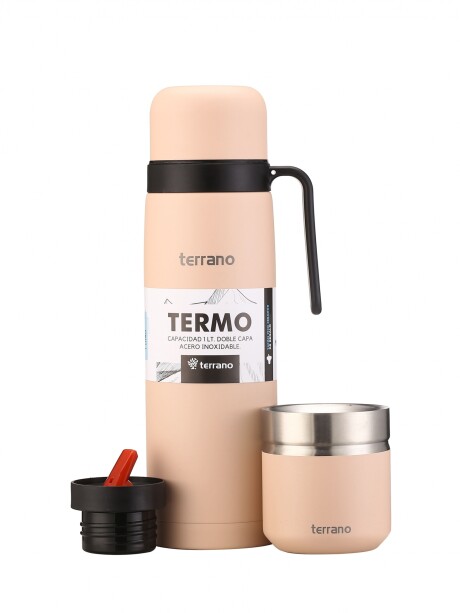 Kit Termo Manija Rigida + Mate Folkie Rosado