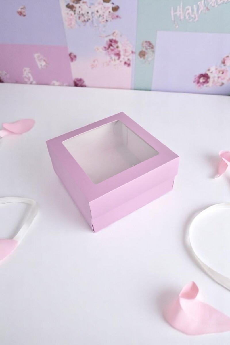 Caja 20x20x9,5 c/visor. - LILA 