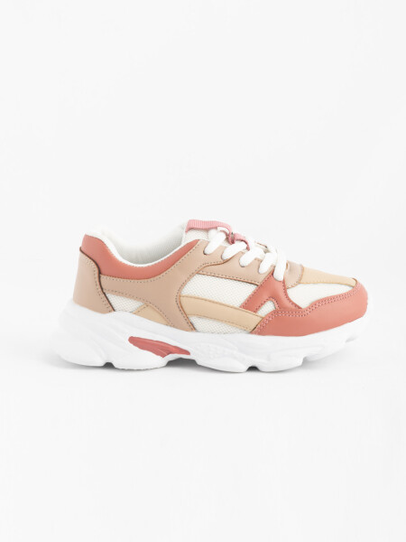 Zapatilla combinada Rosa