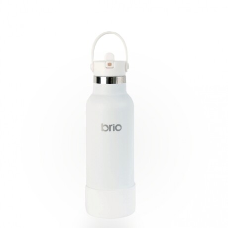 Botella En Acero Inoxidable brio 500ml Con Sorbito Y Manija Blanco