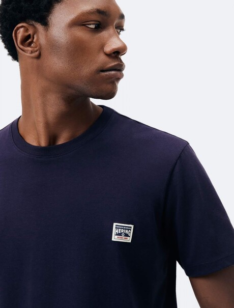 CAMISETA CON ESTAMPA MODELO REGULAR AZUL