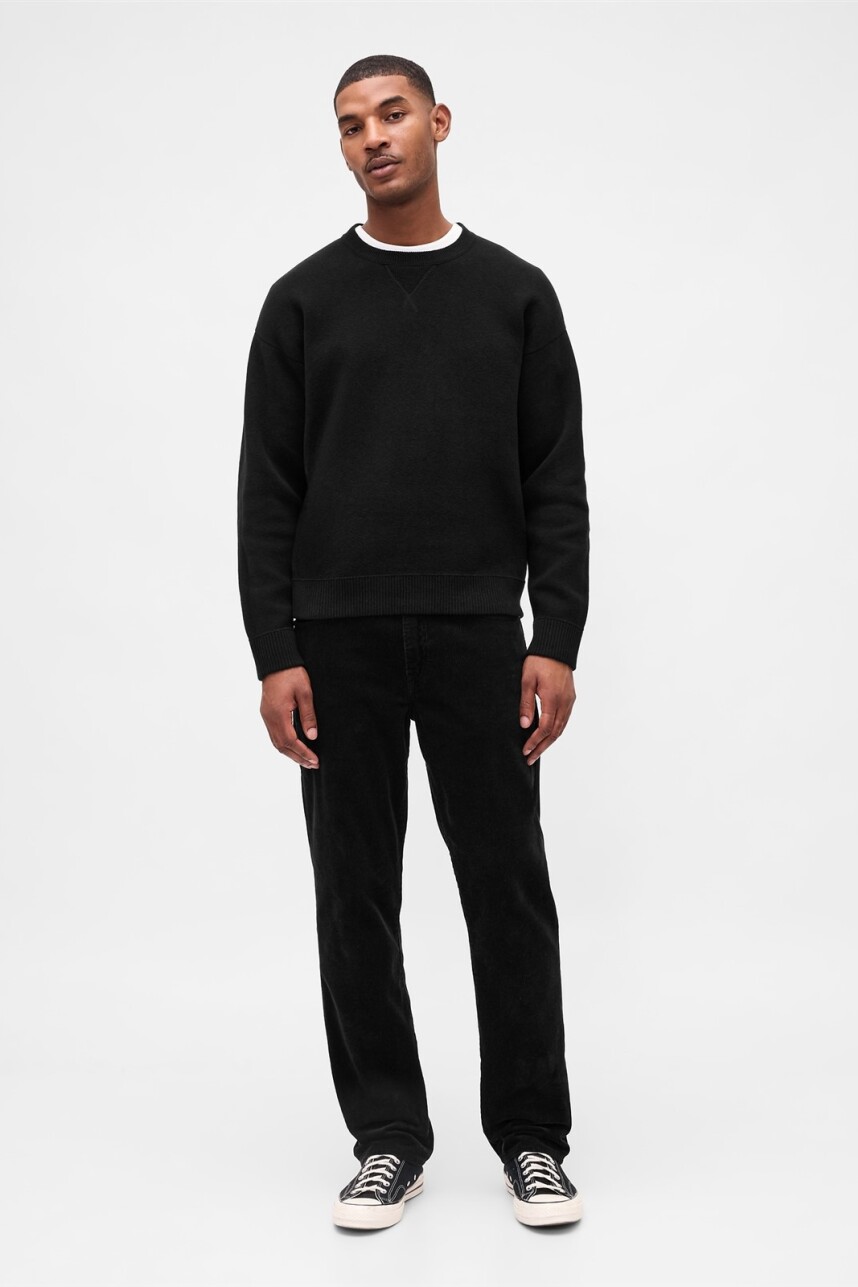 Pantalón De Pana Straight Hombre Black 1